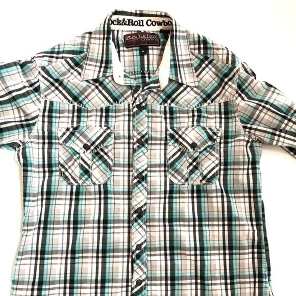 Rock & Roll Cowboy Men's Button Down Shirt Size MD